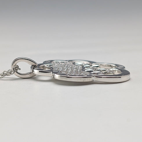 Vintage Sterling Silver Pendant with Rain and Cloud Design 13.5g with Necklace